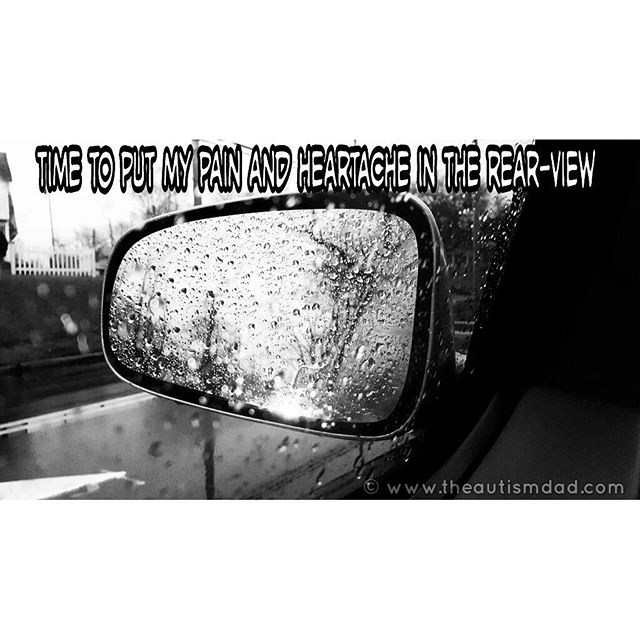 Time to put all my pain and heartache in the rear-view While driving today, I was inspired by the rain and took this picture. It made me think about all the pain and heartache from the last year or so. I just envisioned viewing it as a physical object in the mirror. As I'm moving forward, I'm leaving all that pain and heartache, further and further behind me.