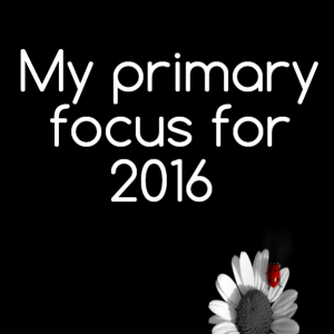 Read more about the article My primary focus for 2016