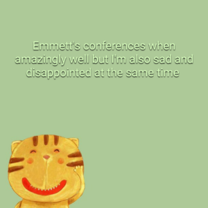 Read more about the article Emmett’s conferences went amazingly well but I’m also sad and disappointed at the same time