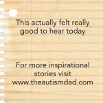 This actually felt really good to hear today