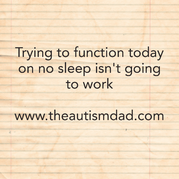 Read more about the article Trying to function today on no sleep isn’t going to work