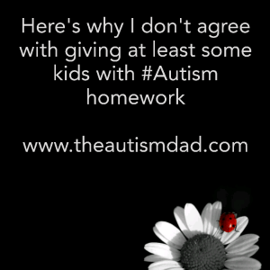 Read more about the article Here’s why I generally disagree with giving kids with #Autism homework