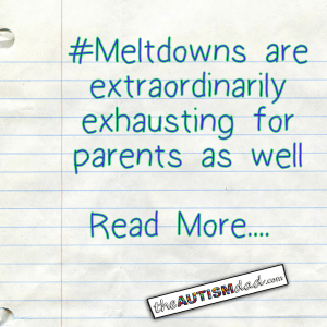 Read more about the article #Meltdowns are extraordinarily exhausting for parents as well