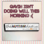 Gavin isn’t doing well this morning :(
