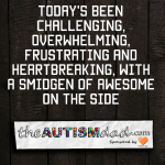Today’s been challenging, overwhelming, frustrating and heartbreaking, with a smidgen of awesome on the side