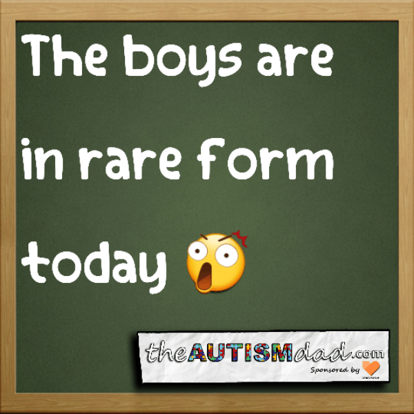 Read more about the article The boys are in rare form today