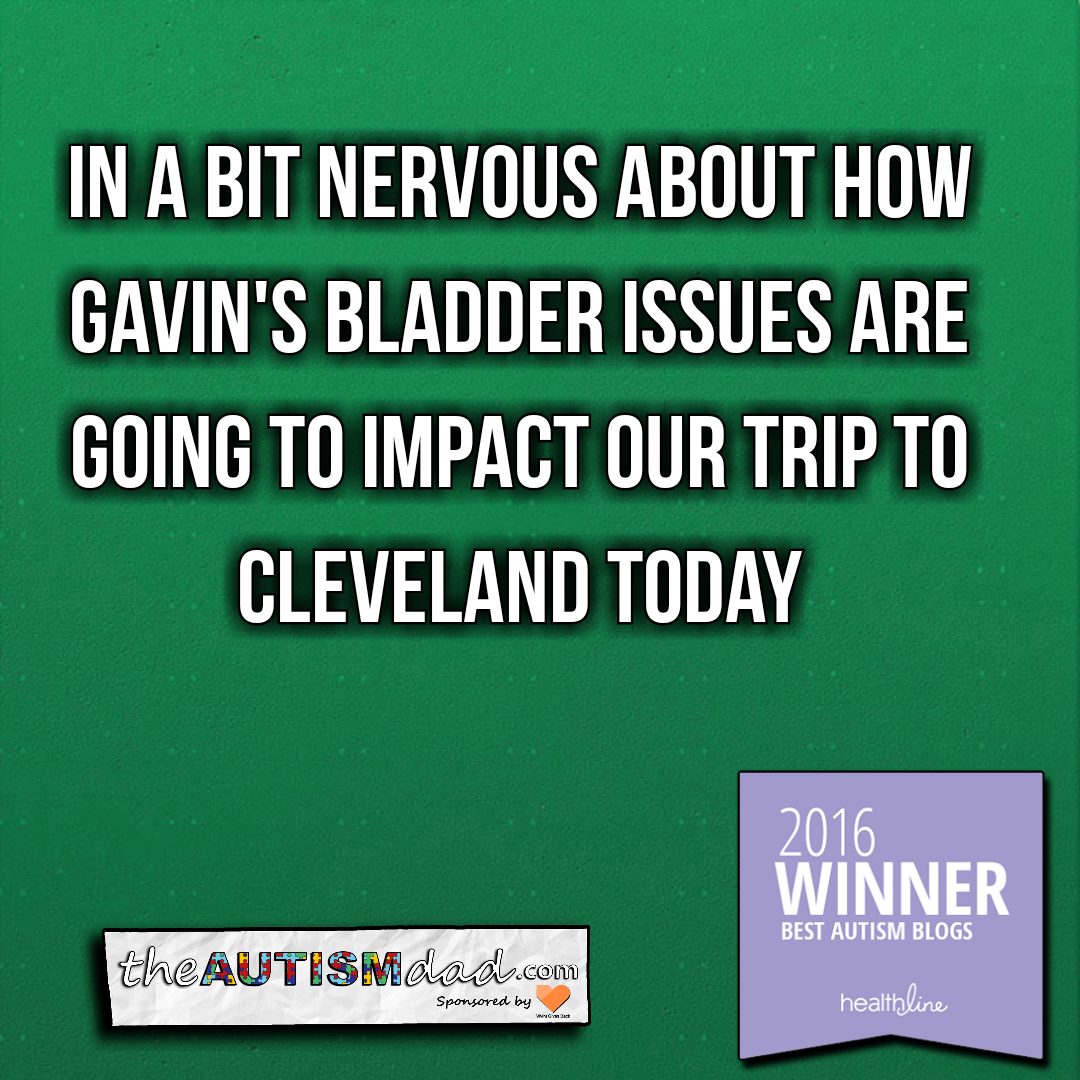 Read more about the article In a bit nervous about how Gavin’s bladder issues are going to impact our trip to Cleveland today