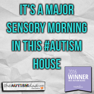 Read more about the article It’s a major sensory morning in this #Autism house