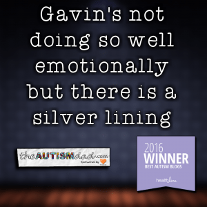 Read more about the article Gavin’s not doing so well emotionally but there is a silver lining