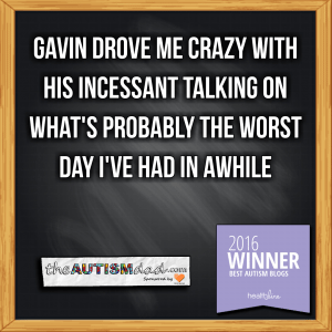 Read more about the article Gavin drove me crazy with his incessant talking on what’s probably the worst day I’ve had in awhile