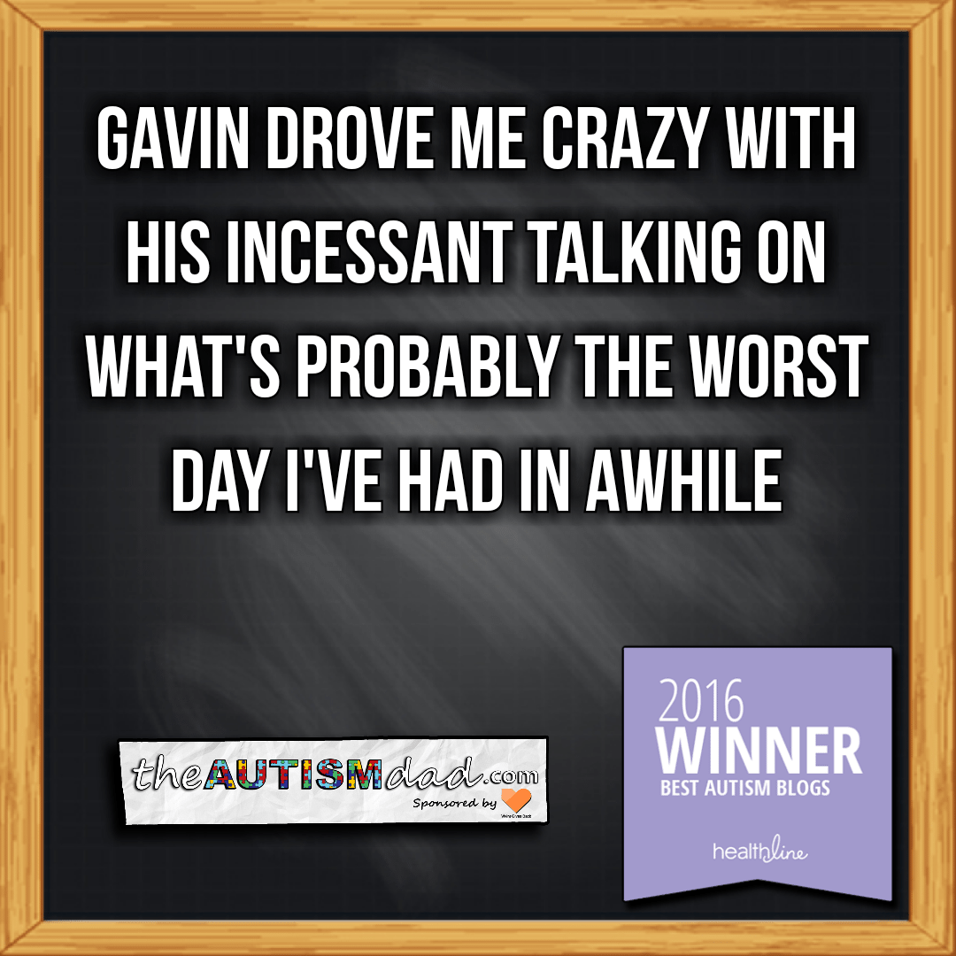 Read more about the article Gavin drove me crazy with his incessant talking on what’s probably the worst day I’ve had in awhile
