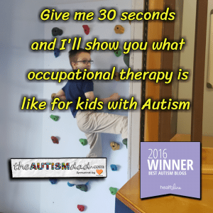 Read more about the article Give me 30 seconds and I’ll show you what occupational therapy is like for kids with #Autism 