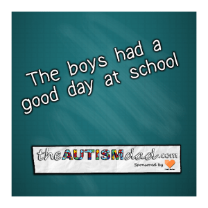 Read more about the article The boys had a good day at school