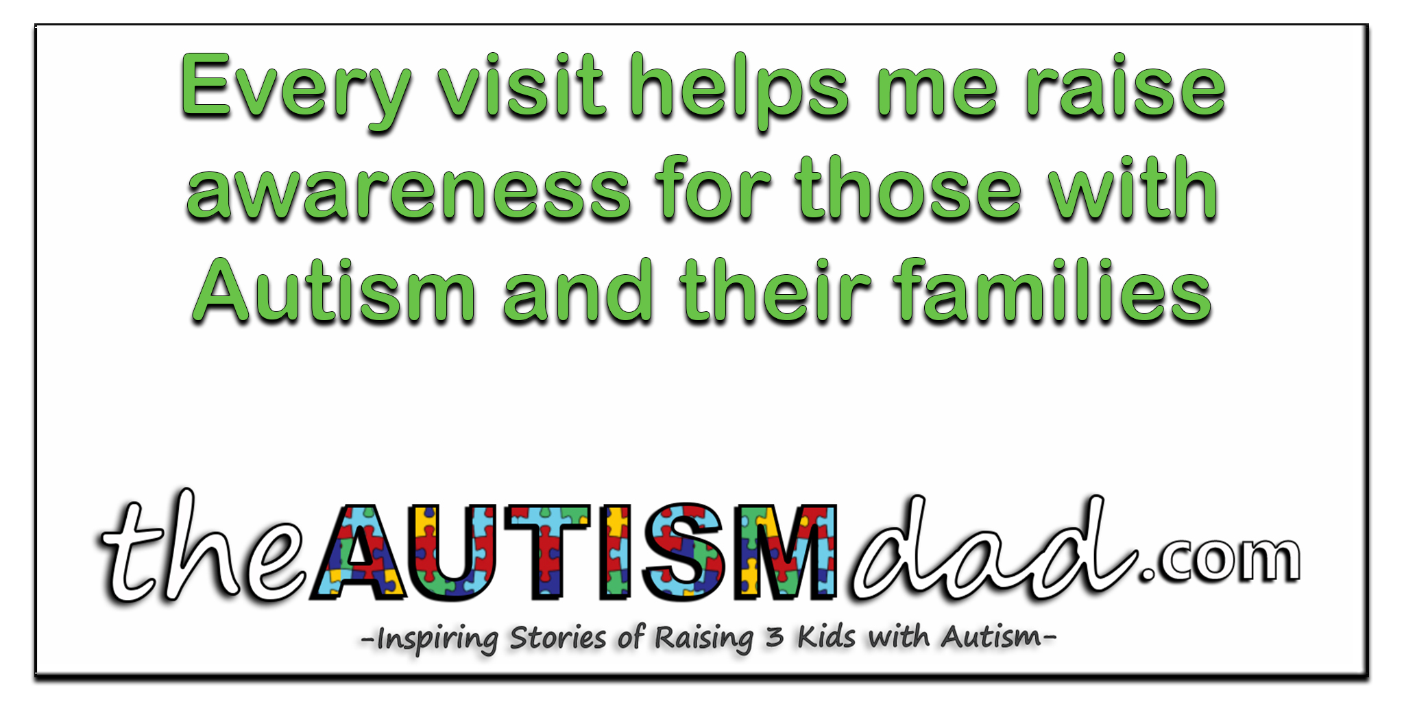 Read more about the article Every visit helps to raise awareness for those with #Autism and their families