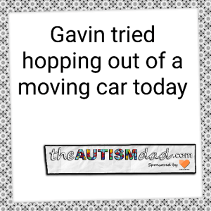 Read more about the article Gavin tried hopping out of a moving car today