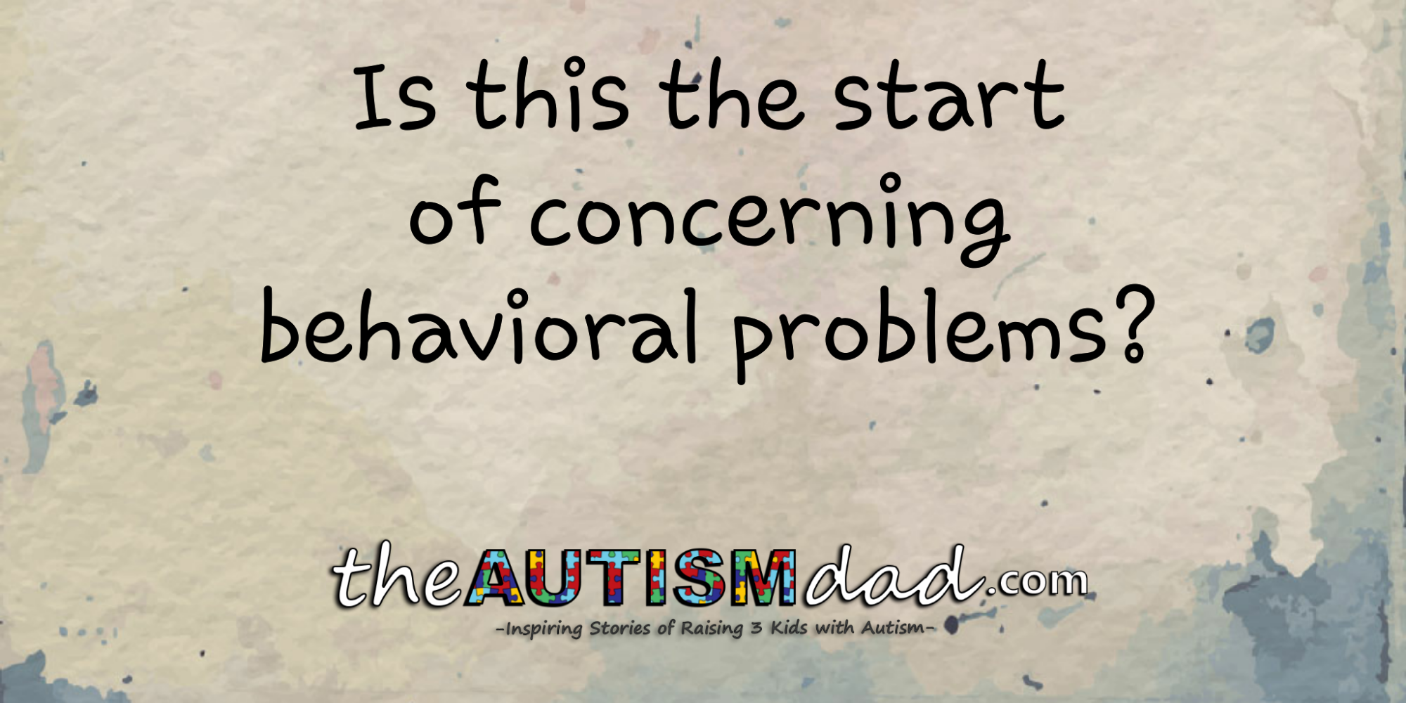 Read more about the article Is this the start of concerning behavioral problems?