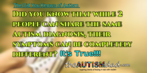 Read more about the article The Did You Knows of #Autism: One Size Doesn’t Fit All