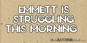 Read more about the article Emmett is struggling this morning