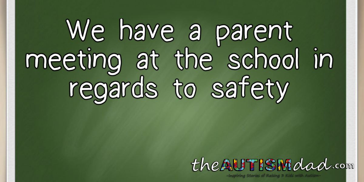 Read more about the article We have a parent meeting at the school in regards to safety