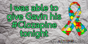 Read more about the article I was able to give Gavin his #Clozapine tonight