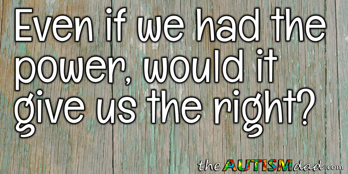 Read more about the article Even if we had the power, would it give us the right?