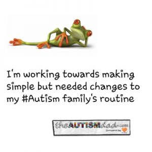 Read more about the article I’m working towards making simple but needed changes to my #Autism family’s routine