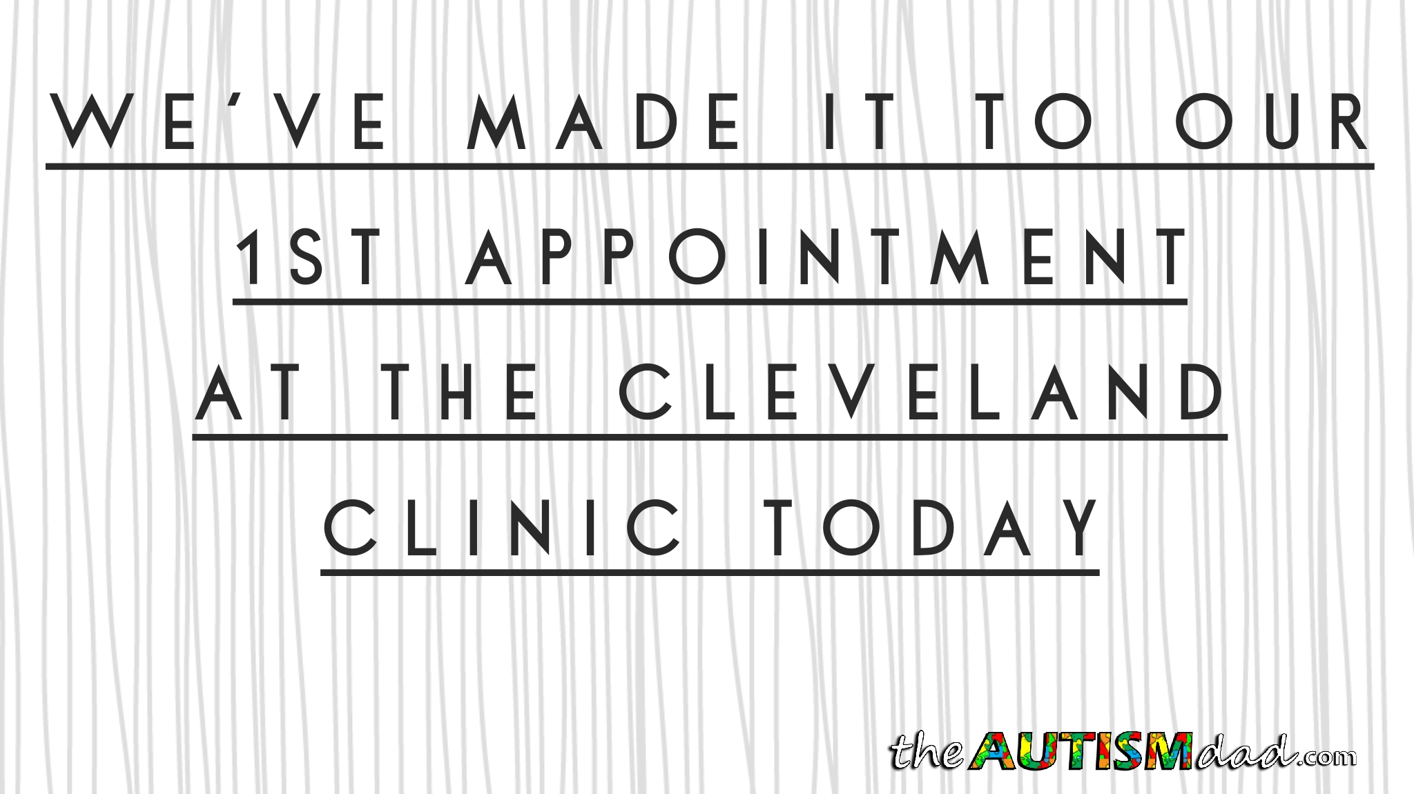 Read more about the article We’ve made it to our 1st appointment at the @ClevelandClinic today