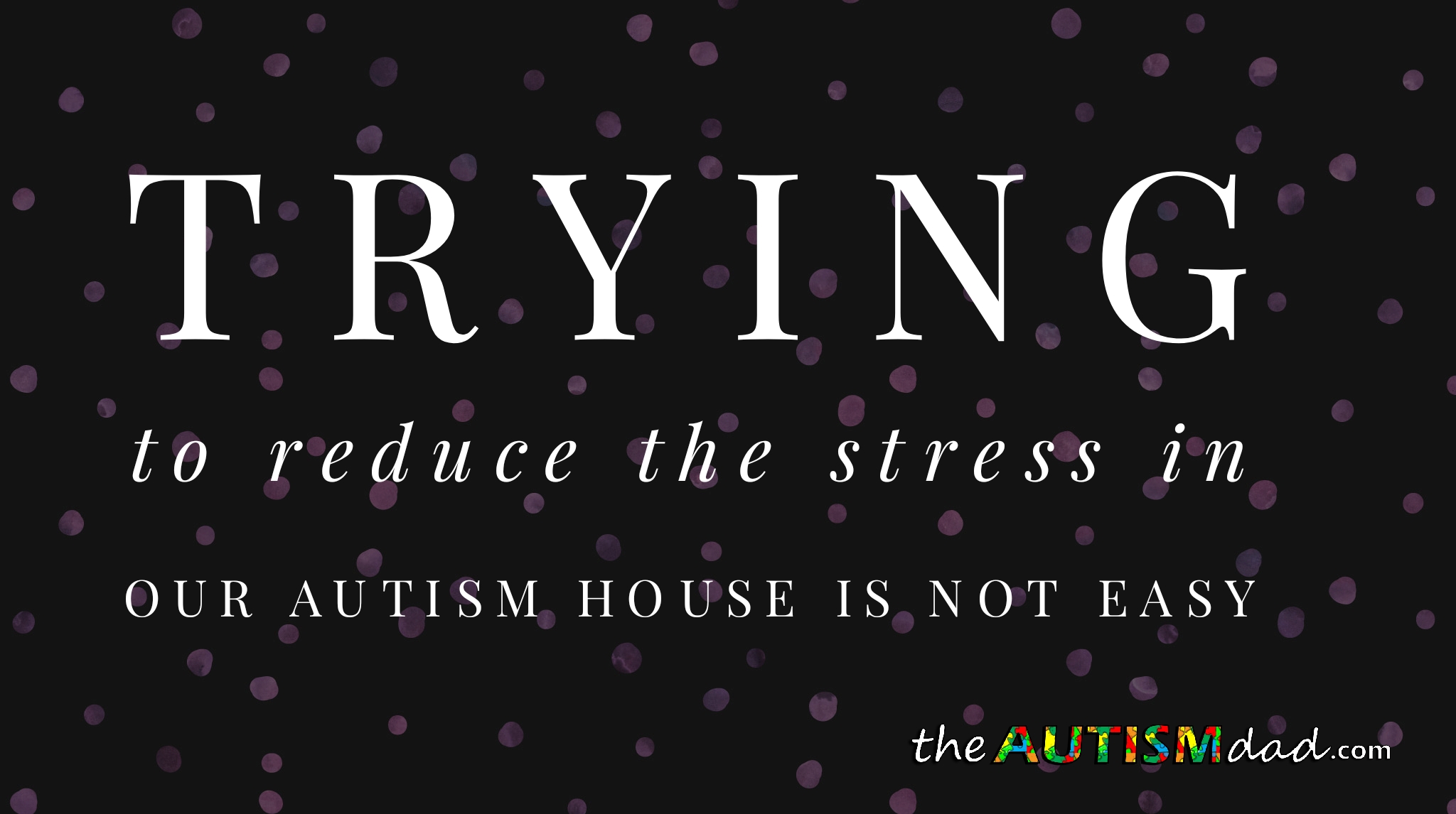 Read more about the article Trying to reduce the stress in our house is not easy