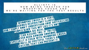 Read more about the article Elliott is now being treated for #whoopingcough and we’re waiting for the test results
