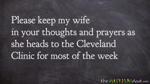 Read more about the article Please keep my wife in your thoughts and prayers as she heads to the @ClevelandClinic for most of the week