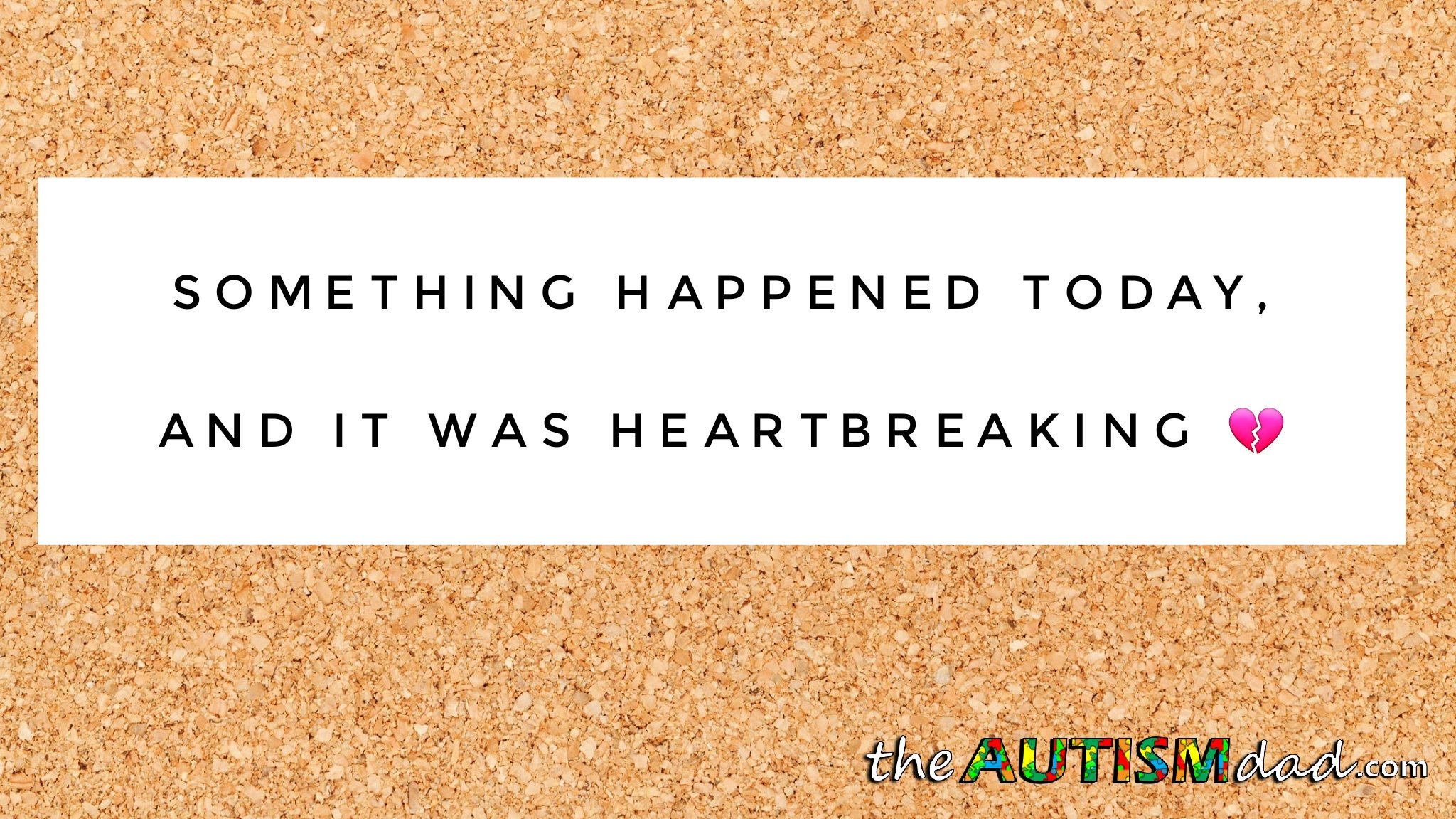 Read more about the article Something happened today, and it was heartbreaking
