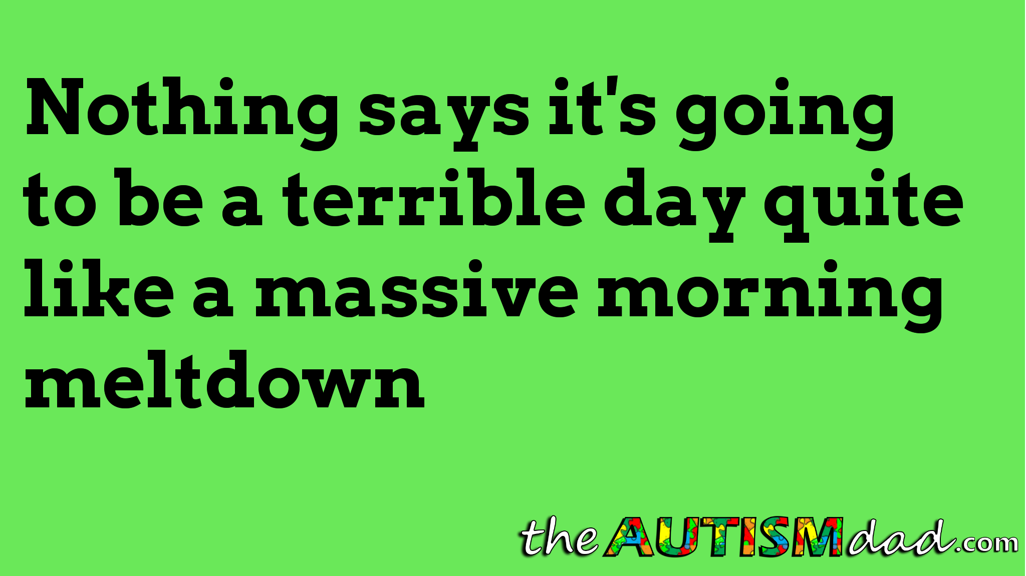 Read more about the article Nothing says it’s going to be a terrible day quite like a massive morning #meltdown