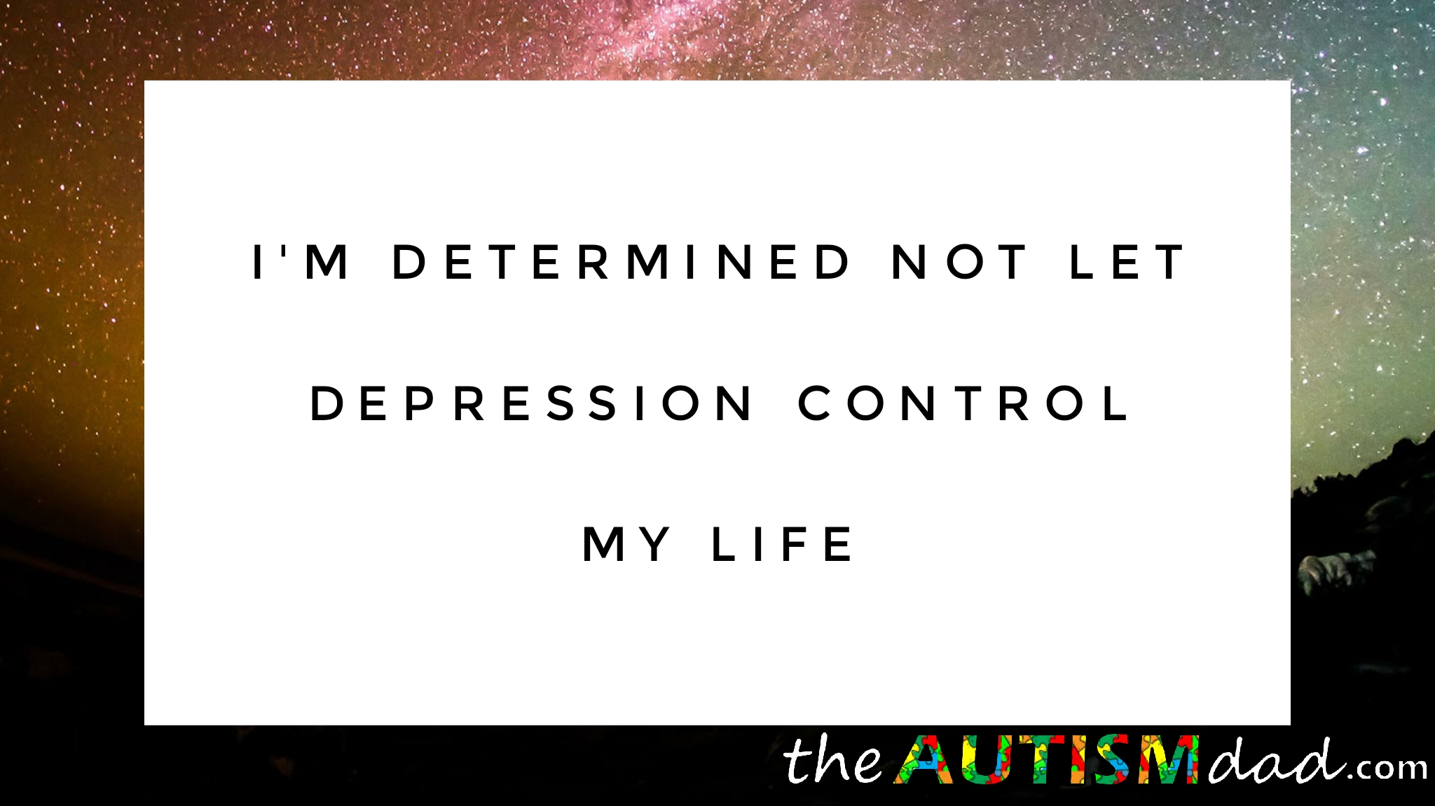 Read more about the article I’m determined not let #depression control my life