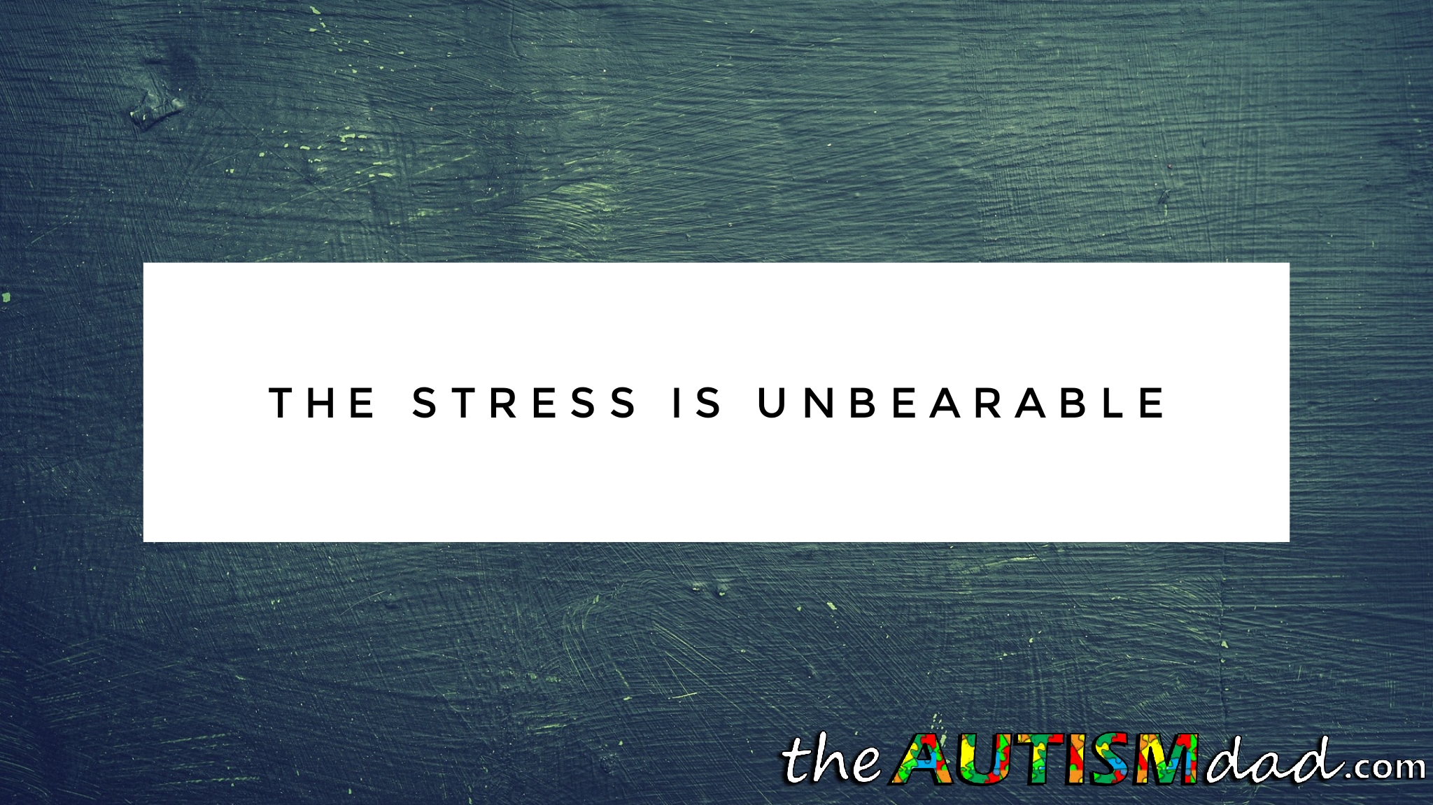 Read more about the article The stress is unbearable