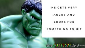 Read more about the article He gets very angry and looks for something to hit