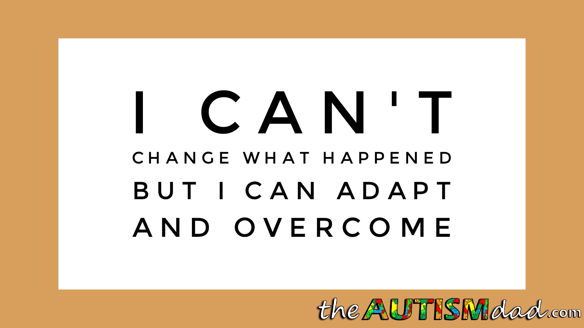 Read more about the article I can’t change what happened but I can adapt and overcome