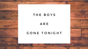 Read more about the article The boys are gone tonight