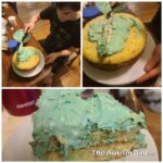 My son baked a double layer cake